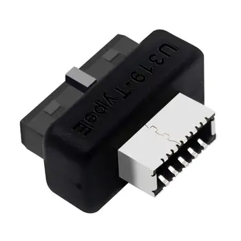 USB 3.1 3.2 Type C 20-контактный адаптер для передней панели A Key Прочная замена Простой в установке Преобразователь заголовка USB3 19P 20P в Type E.