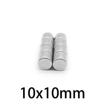 5-50шт 10x10 мм редкоземельные магниты Диаметром 10 * 10 мм Круглый дисковый магнит 10 ммx10 мм Постоянный неодимовый магнит 10 *10
