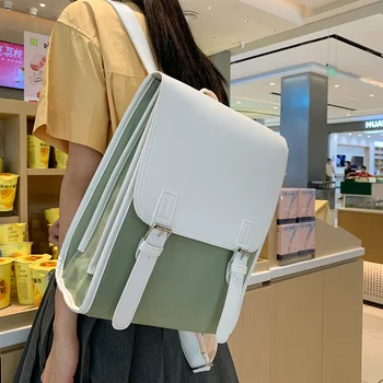 Классические женские рюкзаки из кожи для девочек, дизайнерский школьный рюкзак из искусственной кожи, модный Корейский рюкзак для колледжа, Милый Британский стиль Mochila