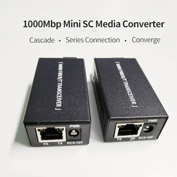 1 Пара 10/100 М Мини-Коммутатор Fiber Ethernet Медиаконвертер fibra Optic 20 КМ A/B SC Однорежимный Волоконно-Оптический Приемопередатчик