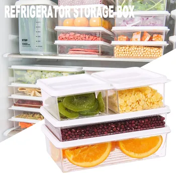 Коробка для хранения в холодильнике Коробка для хранения свежих продуктов Коробка для хранения в холодильнике Мяса, лука, имбиря, чеснока, коробка для овощей, которую можно использовать в микроволновой печи