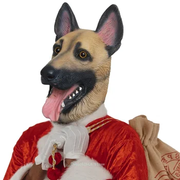 Маска животного Сиба-Ину, Немецкая овчарка, маска для косплея для взрослых, головной убор Хаски, Маскарадная маска собаки, Первоапрельский подарок на Хэллоуин