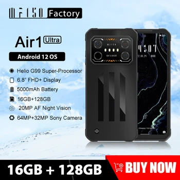 IIIF150 Air1 Ultra 8GB 128GB Мобильные Телефоны Helio G99 6,8-дюймовый Дисплей FHD + 120 Гц Мобильный Телефон 64MP Android 12 Прочный Смартфон
