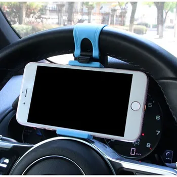 Универсальный автомобильный держатель с зажимом на руль для iPhone 8 7 7Plus 6 6s Samsung Xiaomi Huawei, мобильный телефон GPS