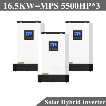 Параллельный гибридный солнечный инвертор мощностью 16,5 кВт от 48 В постоянного тока до 220 В переменного тока с чистым синусоидальным выходом, встроенный солнечный контроллер MPPT 110A