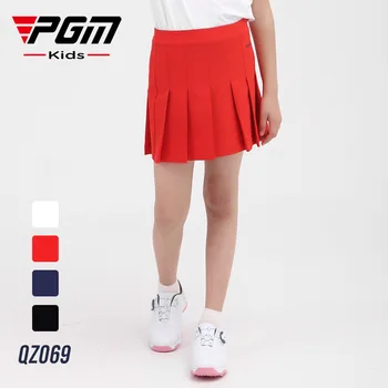 Юбка для гольфа PGM для девочек, Бадминтон, настольный теннис, короткие юбки, плиссированная спортивная одежда с высокой талией, Короткая юбка, одежда для гольфа QZ069