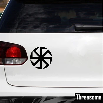 15 см Славянский символ Славониса Коловрат, забавная наклейка на автомобиль и деколь, серебристо-черные виниловые наклейки для авто, автомобильные наклейки для автомобилей