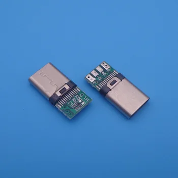 10шт Штекер USB-3.1 для сварки OTG своими руками Разъем USB 3.1 Type C с разъемами для печатных плат, терминалы линии передачи данных для Android