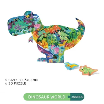 Детские игрушки, 3D пазлы, пазлы с животными для детей старше 6 лет, художественные пазлы с динозавром и китом, развивающие игрушки Монтессори, подарки для детей