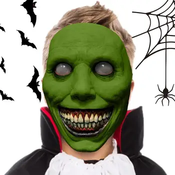 Маска ужаса, улыбающаяся Маска, Косплей, Злые Латексные маски, Маскарад на Хэллоуин, Страшное Белое лицо, Реквизит для костюмов