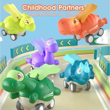 Забавные мультяшные детские игрушки, игрушки-динозавры, конкурс автомобилей для мальчиков и девочек, 3 + детские игрушки, подарки, игрушки для малышей