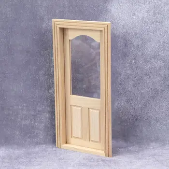 Дверь кукольного домика Компактная Деревянная Декоративная Миниатюрная модель сказочной двери, игрушечный домик, мини-модель двери для микроландшафта
