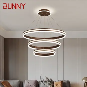 Подвесные светильники BUNNY Nordic Современный роскошный круглый домашний светодиодный светильник для украшения
