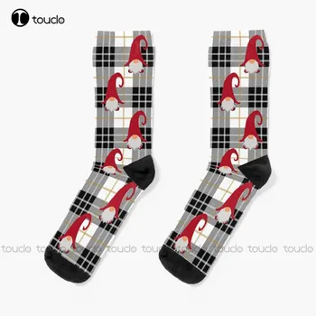 Носки Gnome с клетчатым рисунком буффало - отличные носки для чулок, мужские спортивные носки, рождественский подарок на Новый год, забавный носок