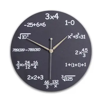 Математические уравнения и обозначения Математическая классная доска Geek Настенные обучающие часы
