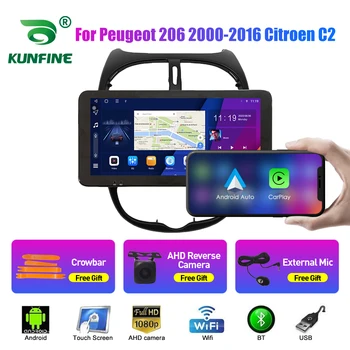 10,33-дюймовый автомобильный радиоприемник для Peugeot 206 2000-2016 2Din Android Восьмиядерный автомобильный стерео DVD GPS навигационный плеер QLED экран Carplay