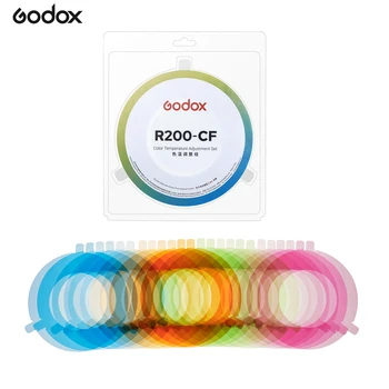 Набор для регулировки цветовой температуры Godox R200-CF, цветные фильтры, цветные гели для кольцевой головки вспышки Godox R200