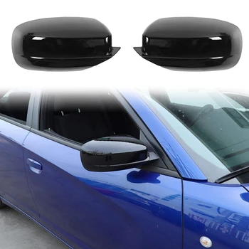 Декоративная накладка крышки зеркала заднего вида для Dodge Charger 2010-2021 Chrysler 300C 2011-2021 Комплекты ABS Черный