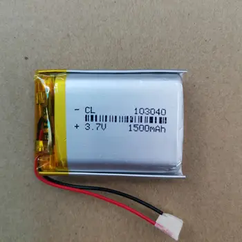 3,7 В 2 провода 103040 103040P 1500 мАч литиевая батарея с защитной платой, используется для Bluetooth MP4 1 шт./лот