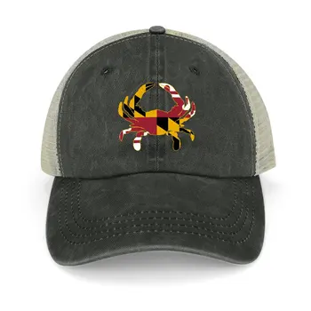 Мэрилендский Краб с Винтажным Флагом - Ковбойская шляпа Chesapeake Bay MD Pride, пляжная шляпа, Мужская шляпа От Солнца, Женская Шляпа 2023, Мужская