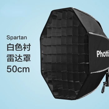 Спартанский 50-сантиметровый восьмиугольный рассеиватель, радар, складной обтекатель вспышки для фотосъемки, рассеиватель для косметических средств, софтбокс honey grid softbox