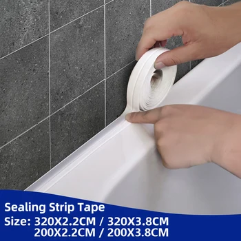 Уплотнительная лента для ванной комнаты, раковины, ванной, белая ПВХ самоклеящаяся водонепроницаемая наклейка на стену для ванной комнаты, кухни, Уплотнительная лента