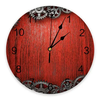 Настенные часы Gear с деревянной доской, домашний декор, современная кухня, спальня, декор гостиной, настенные часы