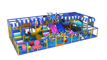 Детская крытая игровая площадка с океанской тематикой премиум-качества