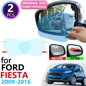 для Ford Fiesta MK7 ST 2009 ~ 2016 Полное Покрытие Зеркала Заднего Вида Противотуманная Непромокаемая Пленка Аксессуары 2010 2013 2014 2015