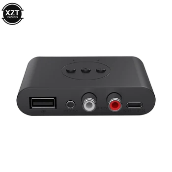 Аудиоприемник Bluetooth 5.2, USB-накопитель, 3,5 мм разъем AUX, стерео беспроводной адаптер с микрофоном, автомобильный комплект, усилитель динамика