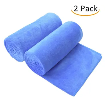 2 упаковки банных полотенец 30 х 60 дюймов, твердых, мягких, расслаивающихся и быстросохнущих, темно-синих