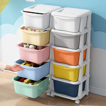 Многослойный выдвижной шкаф для хранения игрушек для детей и детских закусок, Спальня, гостиная, органайзер, коробка для хранения, органайзер