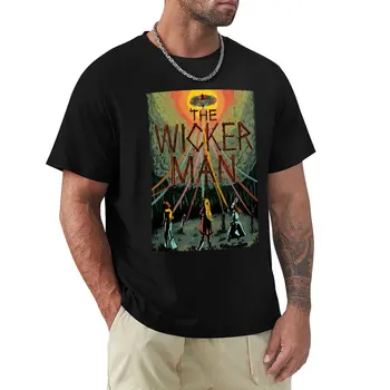 Футболка The Wicker Man, одежда в стиле хиппи, забавные футболки, мужская хлопковая футболка