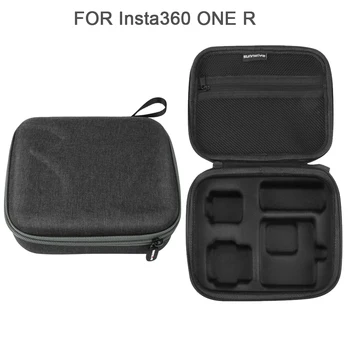 Жесткий футляр, портативная сумка для хранения, чехлы для переноски на запястье, чемодан для Insta 360 ONE R, аксессуары для камеры 4K Black