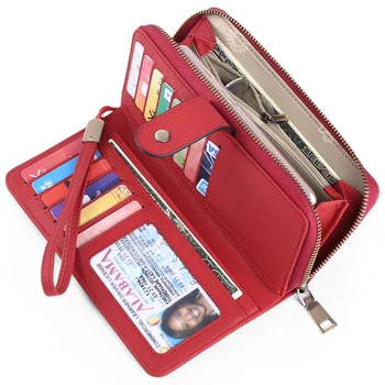 2023 Новый женский длинный кошелек RFID, многофункциональный женский кошелек, ручная сумка из искусственной кожи, Мультикарточная сумка для карт, кошелек