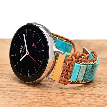 Богемный Ремешок для Samsung Galaxy Watch 3-45 мм Ремешок Женский Мужской Бирюзовый Тканый Браслет Ремешок Для Часов 20-22 мм Для Huawei GT2