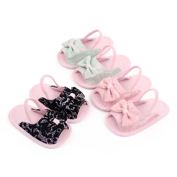 Детская обувь из летней кружевной ткани для девочек, сандалии с рыбьим ртом, мягкая подошва, обувь для малышей 0-18 месяцев