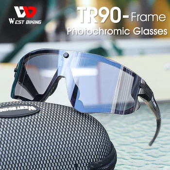 WEST BIKING TR90 Фотохромные велосипедные очки с магнитной защитой UV400 Солнцезащитные очки для шоссейного MTB велосипеда, очки для езды на велосипеде