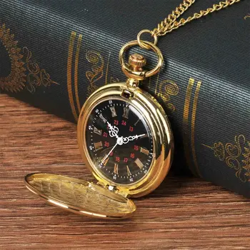 Откидные винтажные круглые часы с цепочкой-брелоком, карманные механические часы в кармане