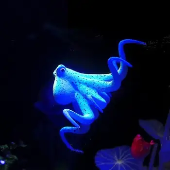 Светящийся силиконовый искусственный осьминог Имитация аквариума Аквариум Ландшафтное оформление Украшения Аксессуары
