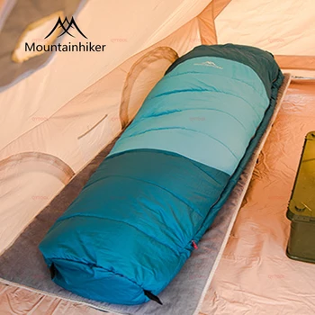Походный спальный мешок Mountainhiker для взрослых в стиле мумии, уличный спальный мешок из сверхлегкого хлопка, подходящий для путешествий на три сезона.