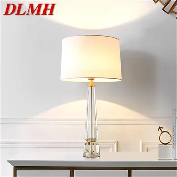 Настольная лампа DLMH из латуни, современный простой хрустальный светодиодный настольный светильник, украшение для дома, прикроватная тумбочка