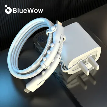 Оригинальный протектор линии передачи данных BlueWow для iPhone, зарядное устройство, шнур, защита от намотки проводов, Мягкий силиконовый инструмент для защиты кабеля
