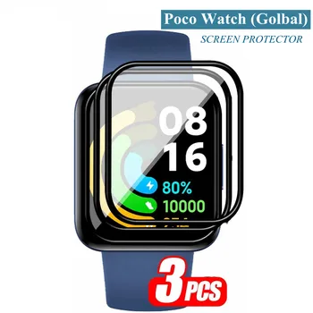 3ШТ 3D защитное стекло для часов Poco Защитная пленка для экрана Xiaomi Mi Poco Watch 1.6 