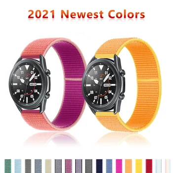 20/22 мм нейлоновый ремешок для Samsung Galaxy Watch 3 active 2 Gear S3 Браслет Спортивный дышащий браслет для Huawei watch GT 2 Ремешок