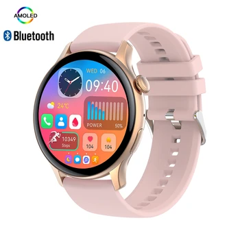 Умные часы HK85 для мужчин и женщин с 1,43-дюймовым AMOLED-экраном, музыкой для звонков по Bluetooth, NFC, голосом AI, пользовательским набором, спортивным фитнес-трекером, умными часами