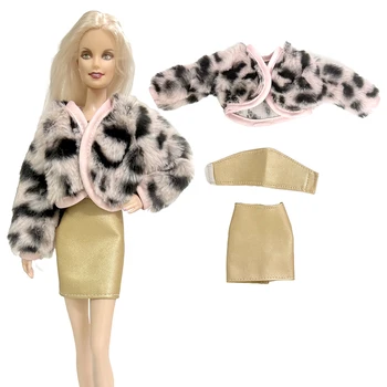 NK Official 1 комплект Платье из искусственного меха благородная леди платье для послеобеденного чая the sunshine кукла для куклы Барби Аксессуары для девочек Подарок