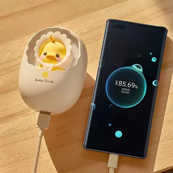 USB Cute Egg Power Bank, зимняя электрическая грелка для рук, мультяшный мини-блок питания емкостью 6000 мАч, ночник для зарядки мобильного телефона