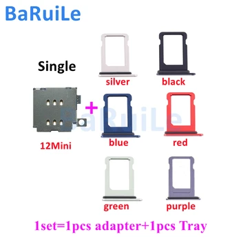 BaRuiLe 1 комплект для iPhone 12 mini Устройство чтения одной SIM-карты гибкий кабель + Сменная часть адаптера для держателя лотка для SIM-карты