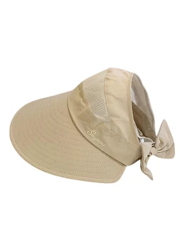 Женская летняя солнцезащитная шляпа для путешествий, универсальная складная шляпа с большими полями, пустой цилиндр, можно завязать в хвост, классная шляпа